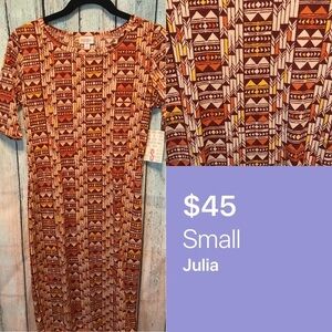 LuLaRoe Julia Dress Size Small